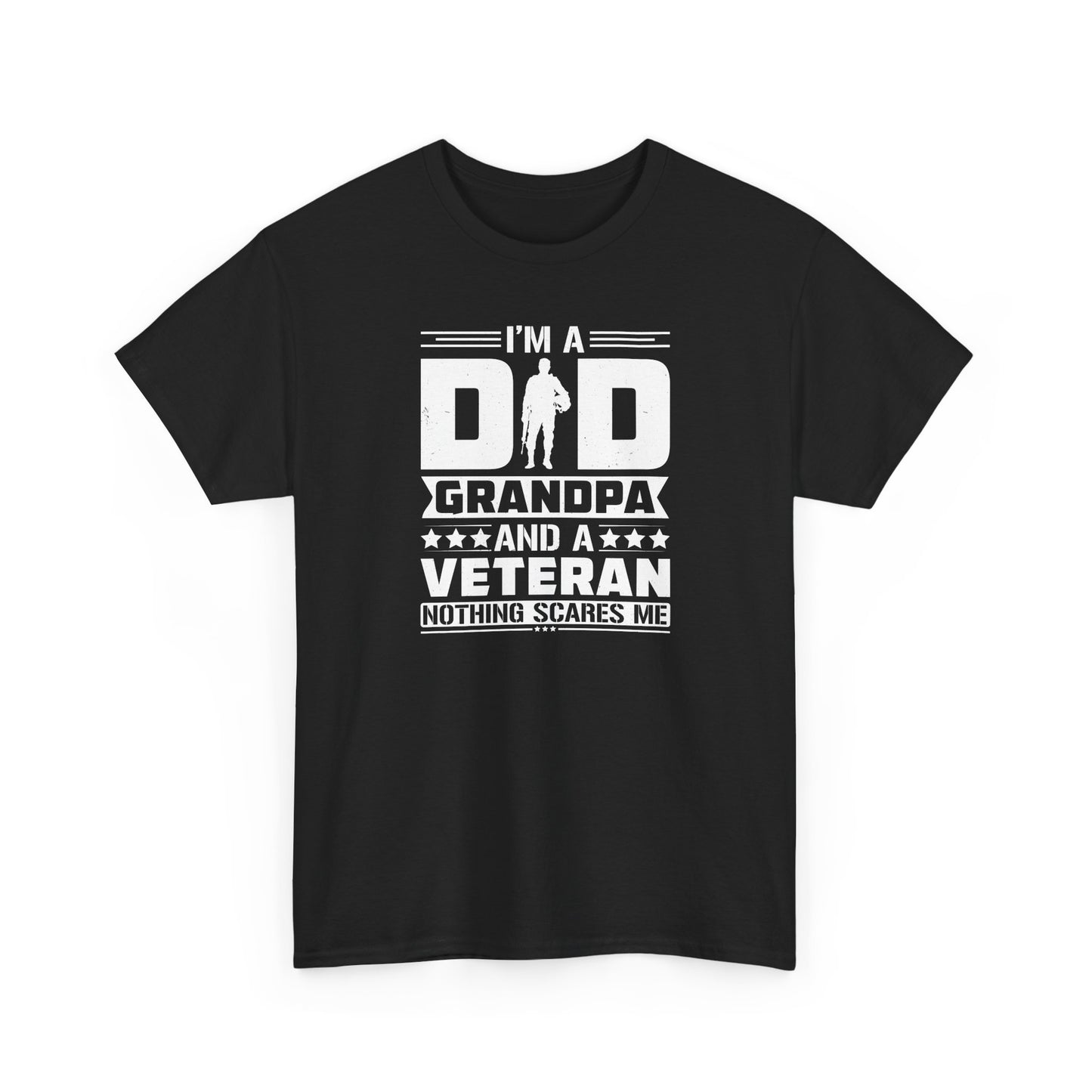 Funny Veteran Grandpa Cotton T-Shirt, Perfect Gift for Father's Day, Military Families, Memorial Day, Patriotic Shirt, Military Pride