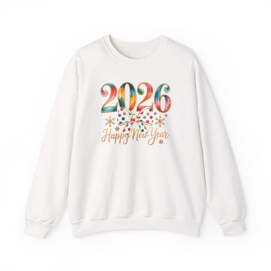 2026 Happy New Year Sweatshirt, Colorful New Year Crewneck, NYE Party Shirt, New Year Gift for Her, Holiday Winter Pullover