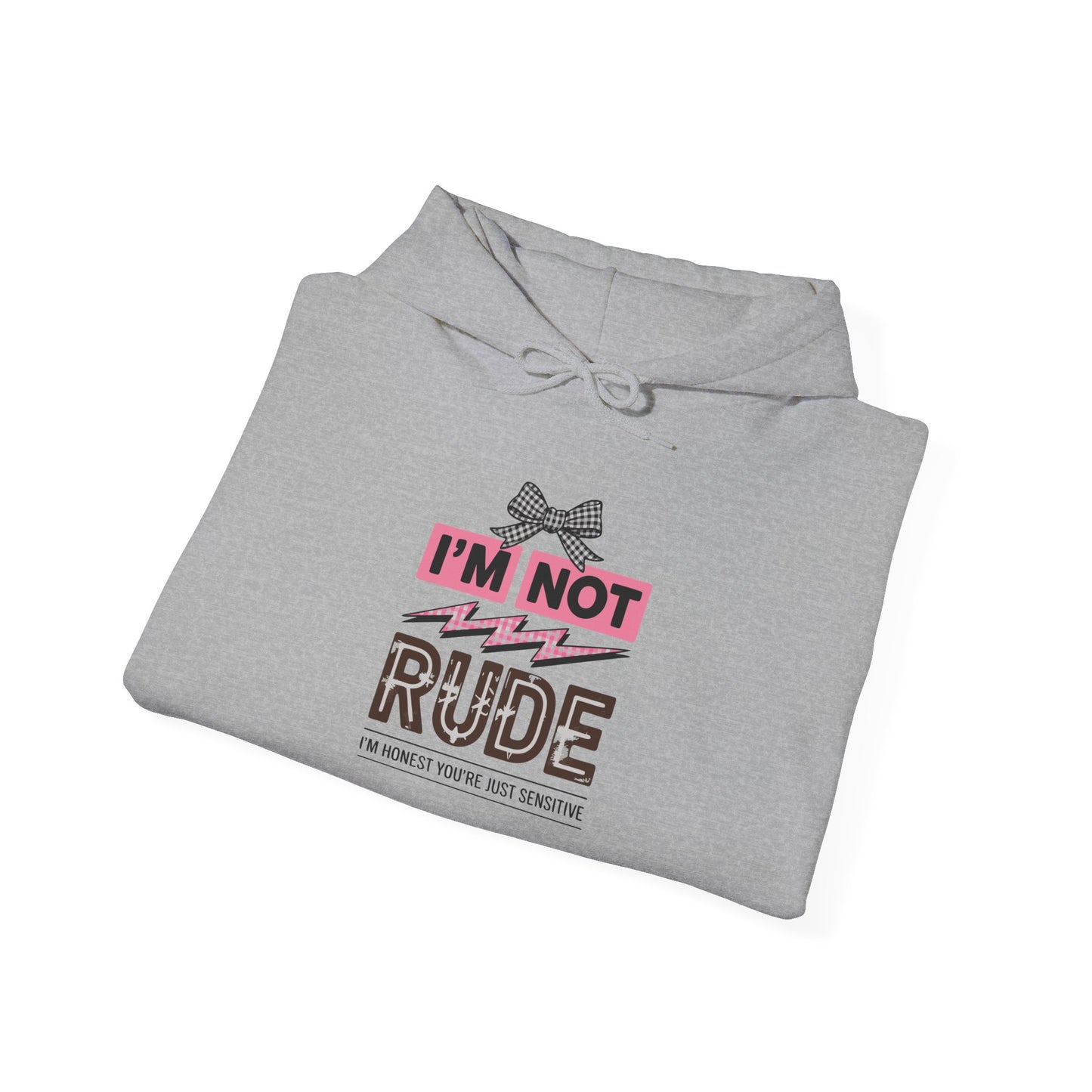 I am Not Rude Lightning Hoodie | I am Not Rude Hoodie | Funny Sarcastic Quote Hoodie for Women | Sassy Attitude Sweatshirt