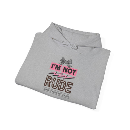 I am Not Rude Lightning Hoodie | I am Not Rude Hoodie | Funny Sarcastic Quote Hoodie for Women | Sassy Attitude Sweatshirt