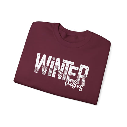 Winter Vibes Sweatshirt Snowy Aesthetic Pullover | Cute Winter Shirt for Women | Cold Weather Hoodie Alternative | Christmas Season Sweater