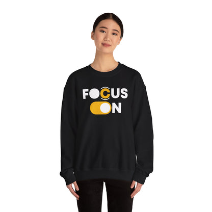 Focus On Sweatshirt | Motivational Pullover | Minimalist Positive Quote Sweater | Inspirational Gift for Men & Women