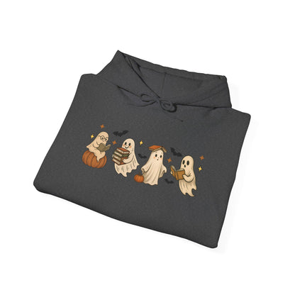 Halloween Ghost Hoodie, Halloween Hoodie, Cozy Gifts for Fall, Unisex Pullover for Halloween and Fall Celebrations