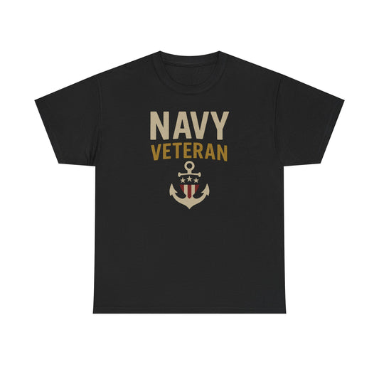 Navy Veteran Shirt | Patriotic Military Tee with Anchor Flag Design | US Navy Gift for Men & Women | Veteran Appreciation T-Shirt