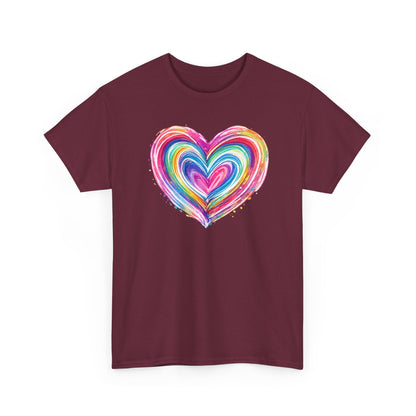 Comfort Colors Cute Heart Shirt, Brushstroke Heart Shirt, Anniversary Gift, Womens Love Shirt, Valentines Day Shirt, Coquette Valentine Tee