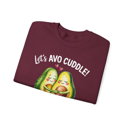 Let's Avo Cuddle Sweatshirt | Cute Avocado Crewneck for Couples | Cozy Matching Gift | Anniversary Gift | Cute Date Night Sweater