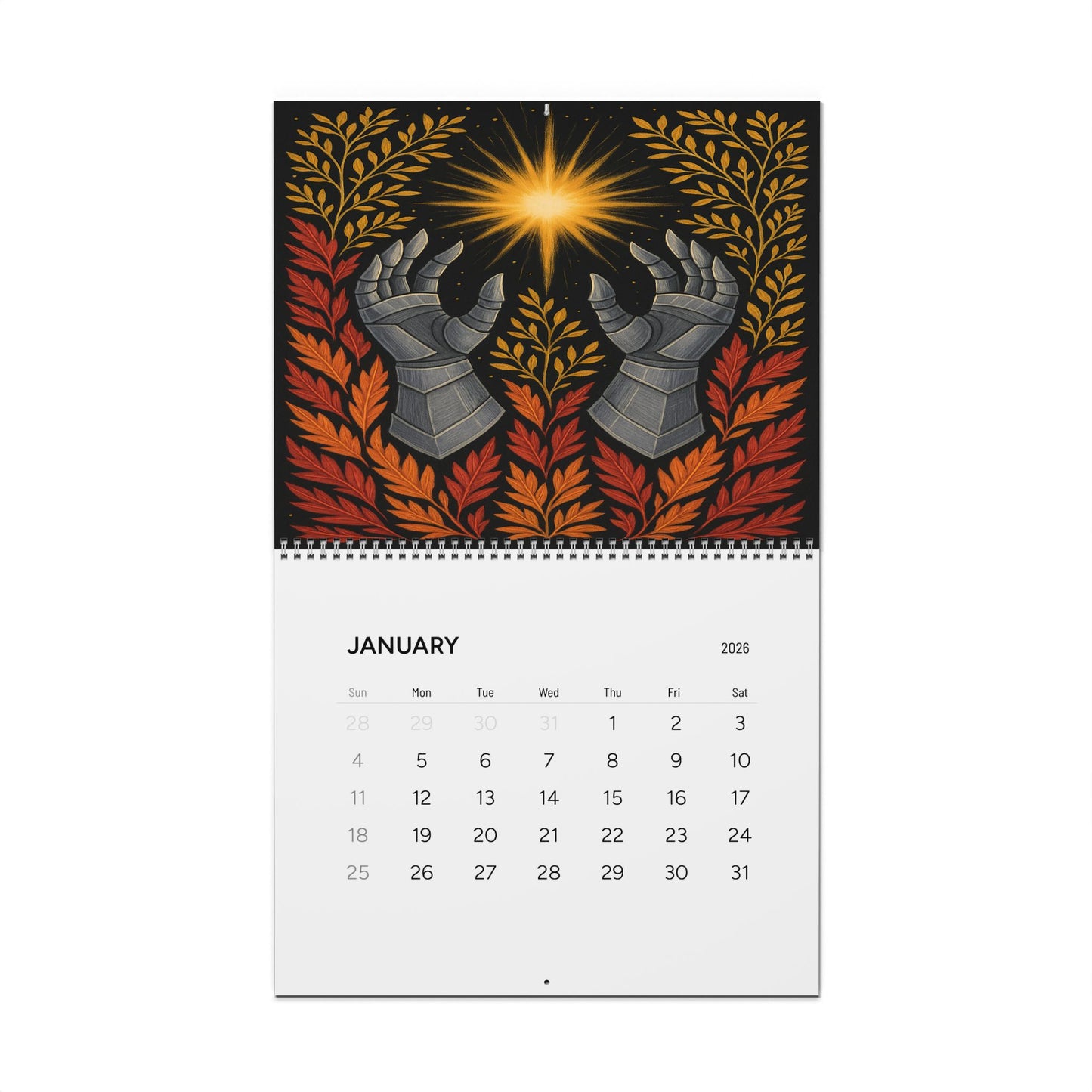 2026 Wall Calendar, Mystical Botanical Art Planner, Monthly Illustrated Calendar, Nature-Inspired Home Office Decor Gift