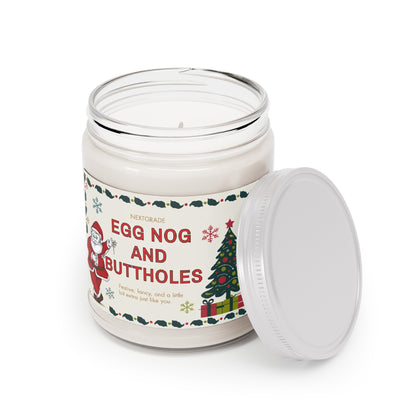 Egg Nog and Buttholes Candle Funny Christmas Candle Gift | 8 Scents | Hand-Poured Soy Wax | Hilarious Holiday Gift for Friends