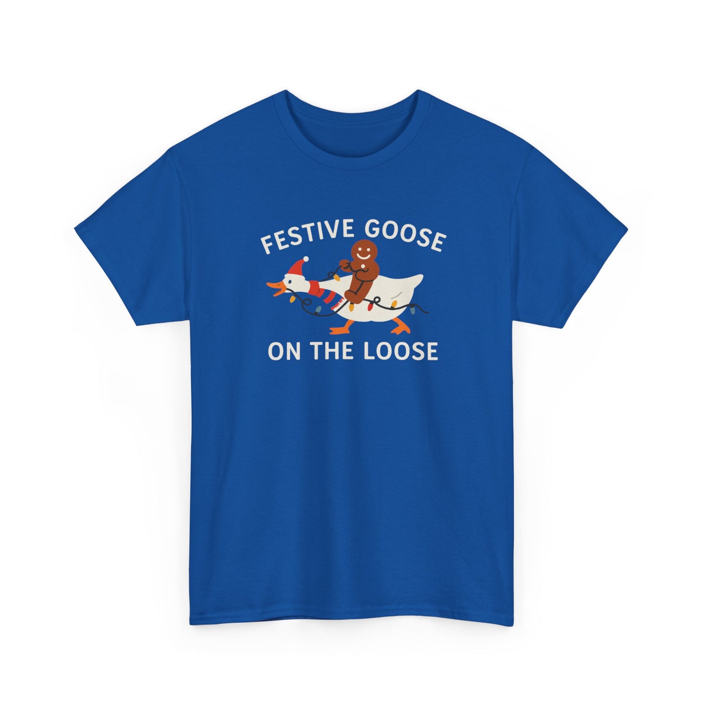 Festive Goose on the Loose Shirt, Funny Christmas Gingerbread Tee,  Holiday Comfort Colors T-Shirt, Cute Xmas Gift for Her and Him