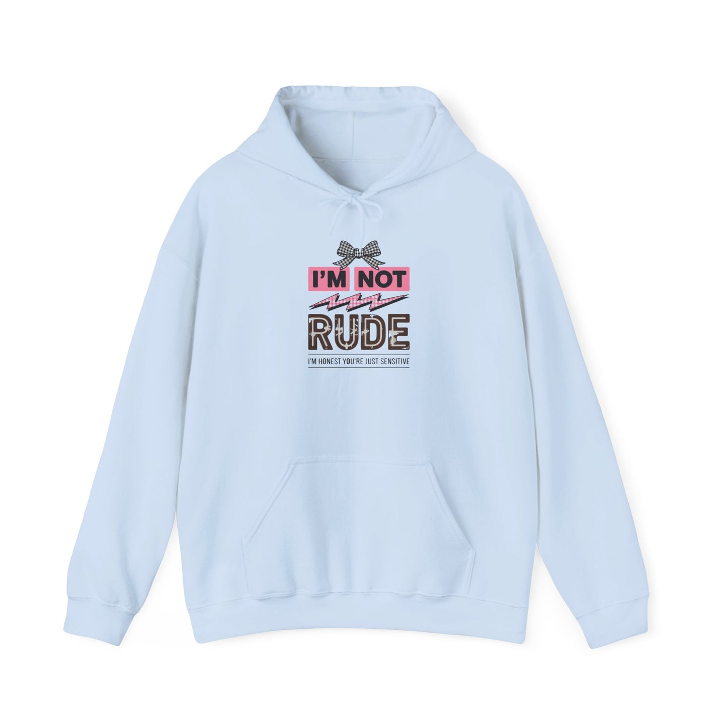 I am Not Rude Lightning Hoodie | I am Not Rude Hoodie | Funny Sarcastic Quote Hoodie for Women | Sassy Attitude Sweatshirt