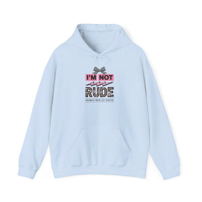 I am Not Rude Lightning Hoodie | I am Not Rude Hoodie | Funny Sarcastic Quote Hoodie for Women | Sassy Attitude Sweatshirt