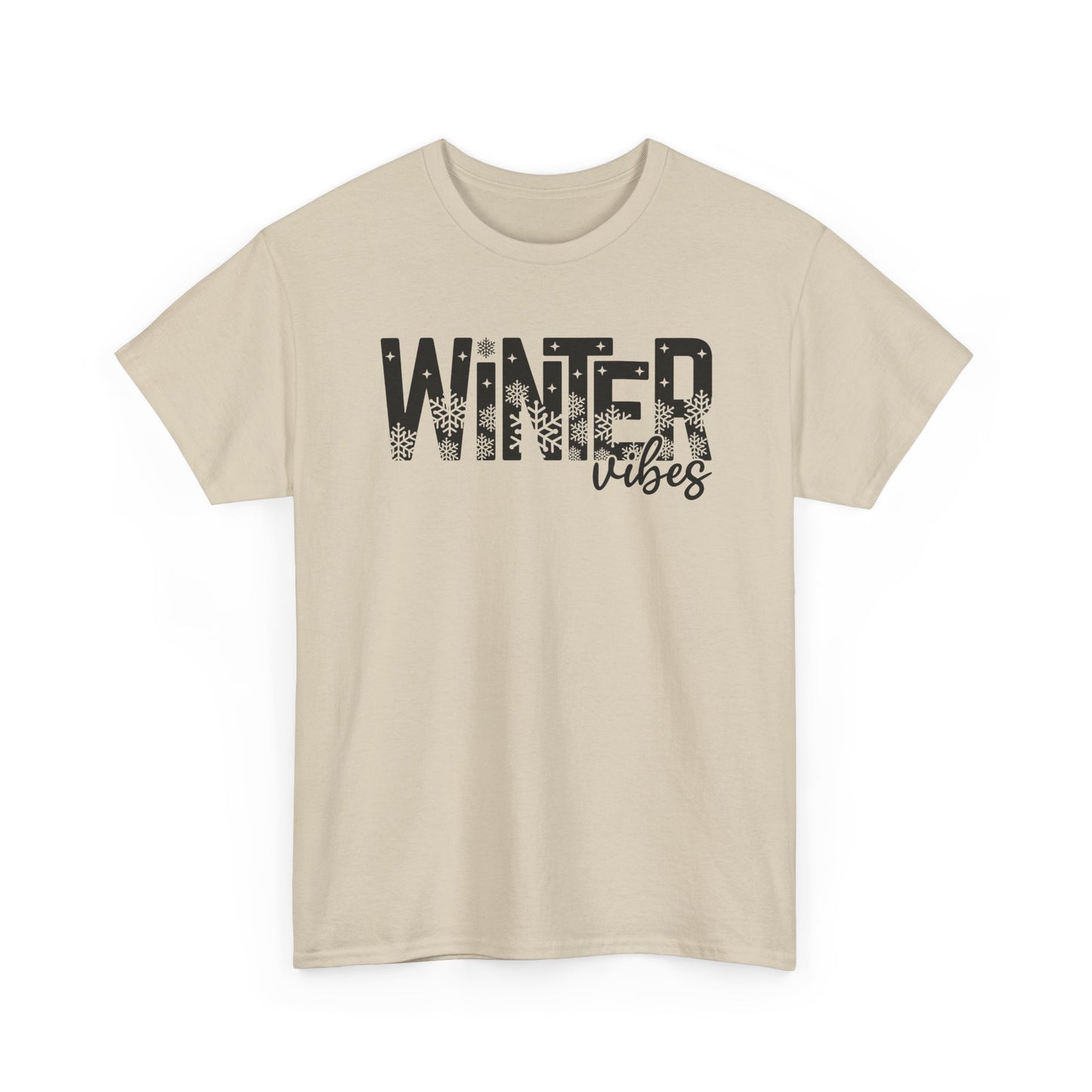 Winter Vibes T-Shirt Snowflake Winter Graphic Tee Cozy Holiday Shirt Christmas Season Shirt Cute Winter Aesthetic Tee for Women