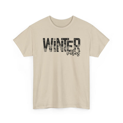 Winter Vibes T-Shirt Snowflake Winter Graphic Tee Cozy Holiday Shirt Christmas Season Shirt Cute Winter Aesthetic Tee for Women