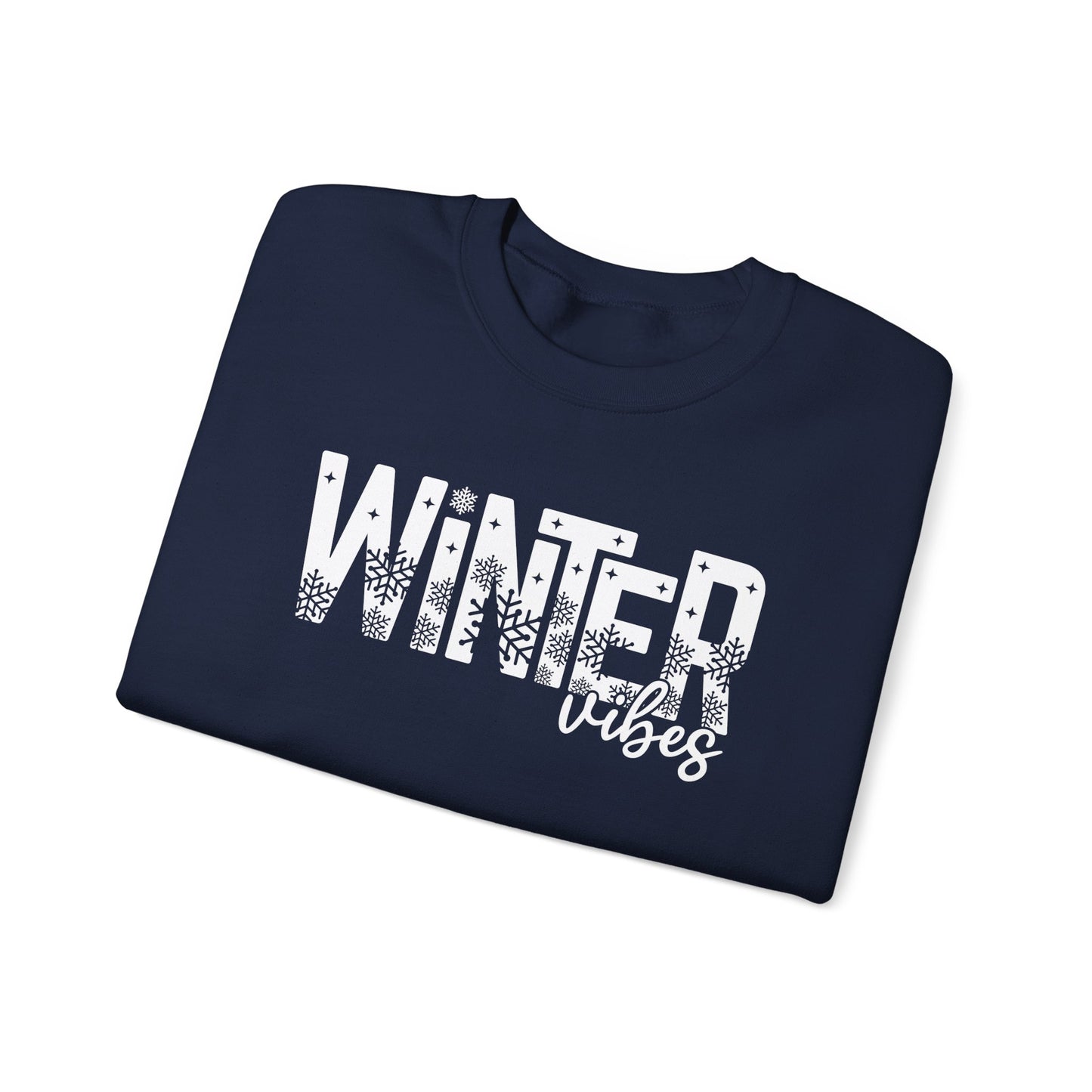Winter Vibes Sweatshirt Snowy Aesthetic Pullover | Cute Winter Shirt for Women | Cold Weather Hoodie Alternative | Christmas Season Sweater