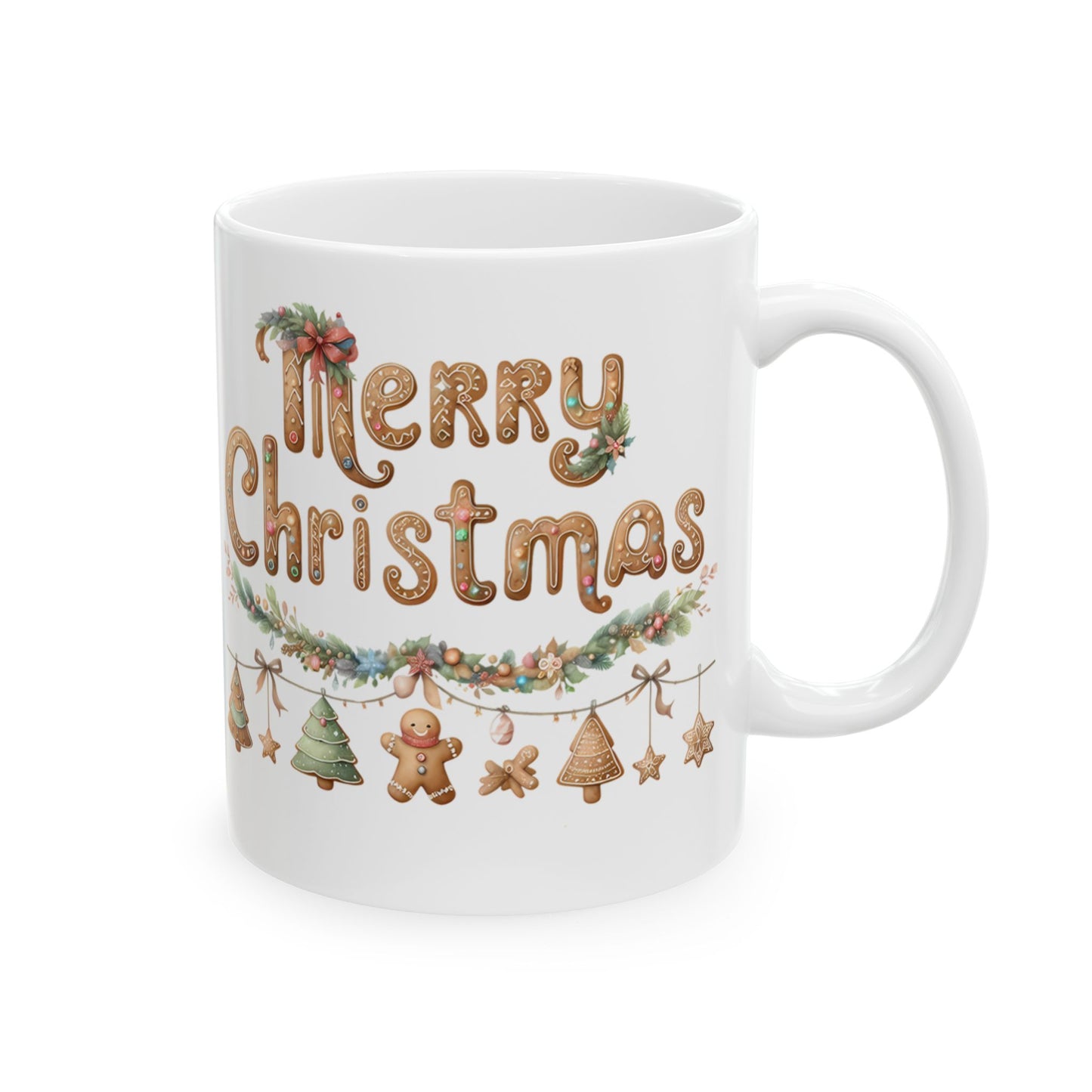 Personalized Christmas Ceramic Mug, Holiday Gift, Merry Christmas Coffee Cup, Customizable Mug for Christmas, Festive Holiday Drinkware