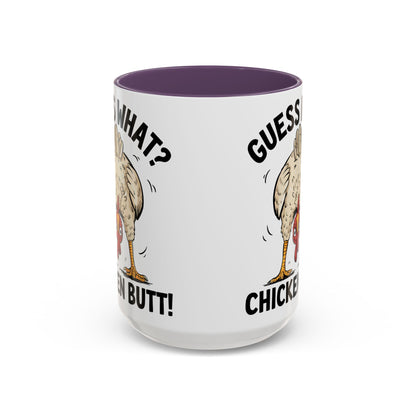 Funny Chicken Mug, Guess What? Chicken Butt! Coffee Mug, Farm Humor Mug, Rooster Joke Cup, Gift for Chicken Lovers, Gag Gift Mug