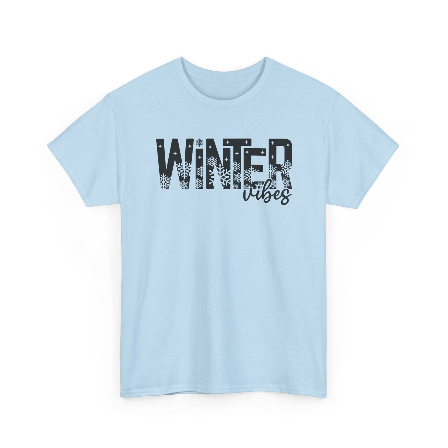 Winter Vibes T-Shirt Snowflake Winter Graphic Tee Cozy Holiday Shirt Christmas Season Shirt Cute Winter Aesthetic Tee for Women