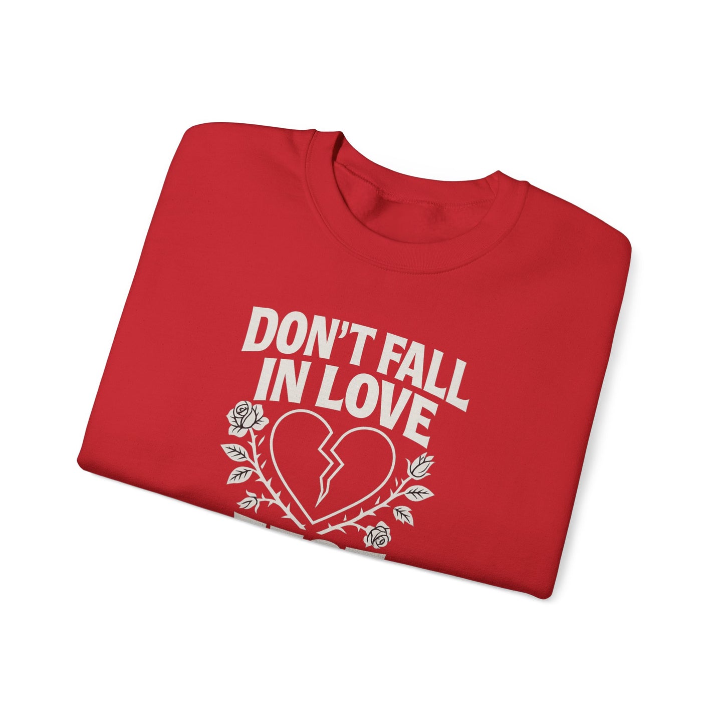 Don't Fall in Love Fest 2025 Sweatshirt, Broken Heart Floral Crewneck, Anti Love Sweater, Festival Aesthetic Pullover, Valentines Gift