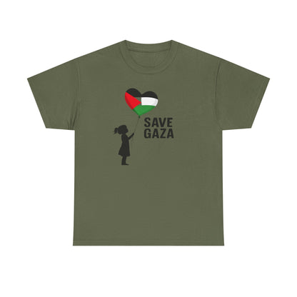 Save Gaza Unisex Heavy Cotton Tee, Activism Apparel, Statement Tshirt, Gift for Supporters, Casual Wear, Social Justice Fashion