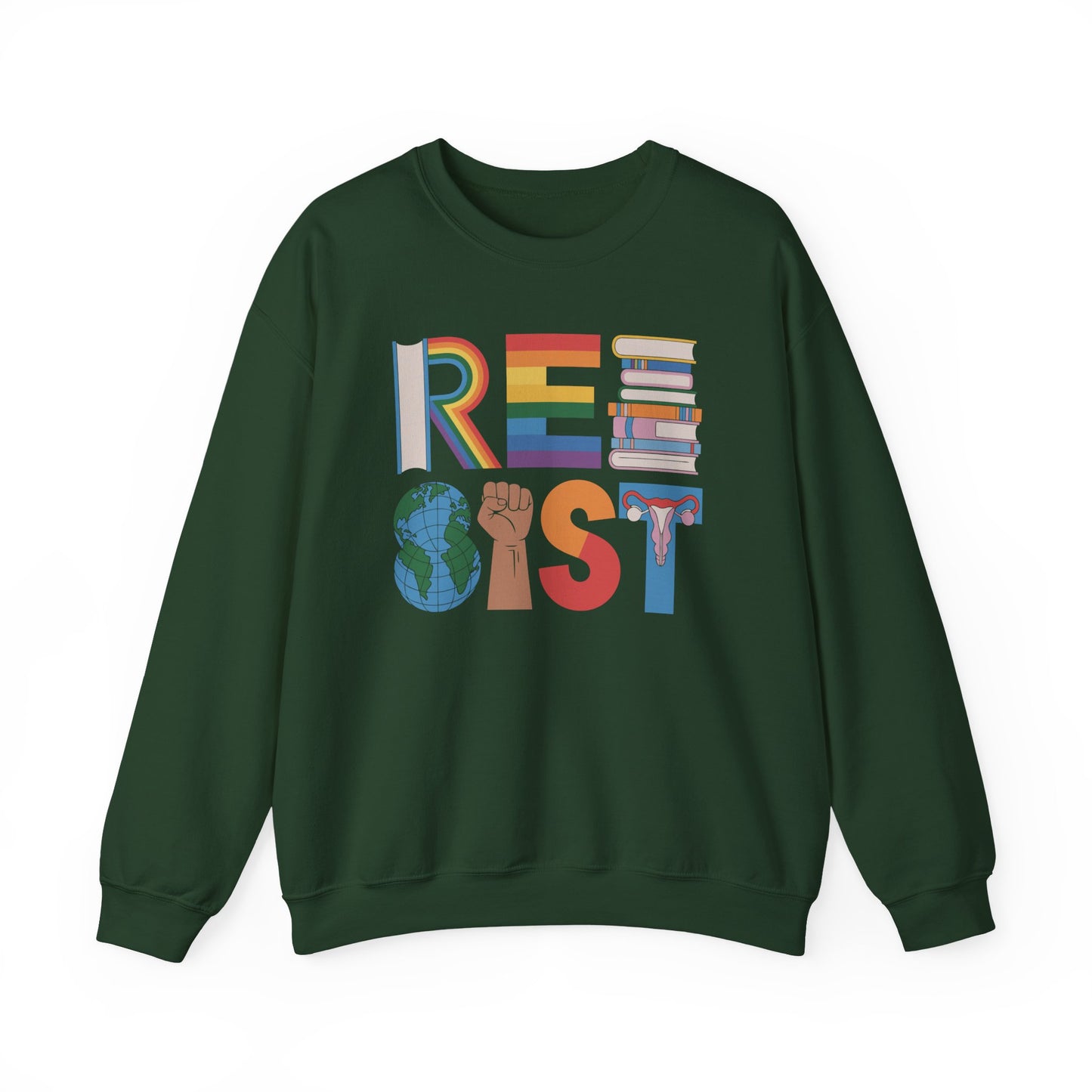 RESIST letter art Sweatshirt | RESIST Equality Sweatshirt | Feminist LGBTQ Pride Pullover | Social Justice Sweater | Empowerment Gift
