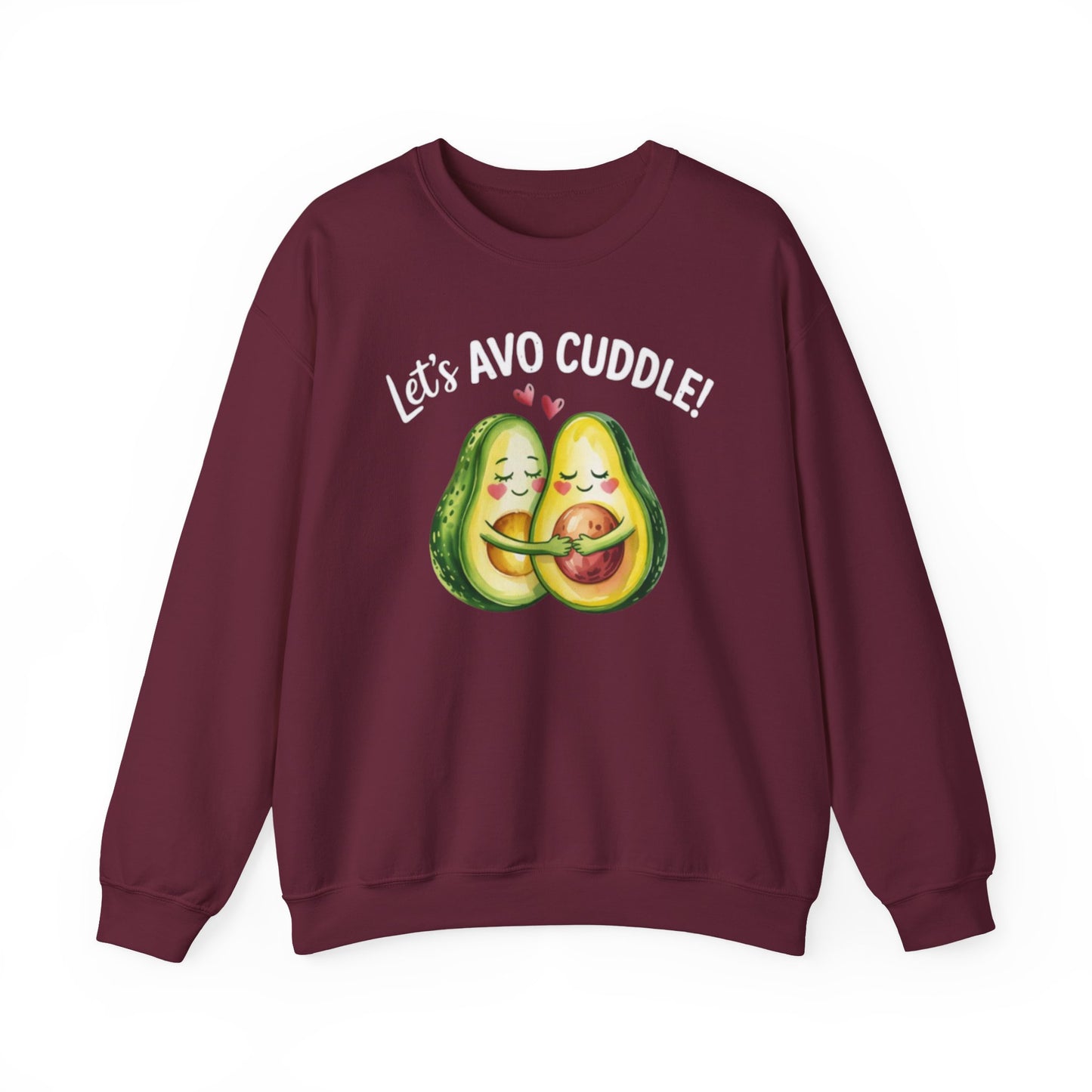 Let's Avo Cuddle Sweatshirt | Cute Avocado Crewneck for Couples | Cozy Matching Gift | Anniversary Gift | Cute Date Night Sweater