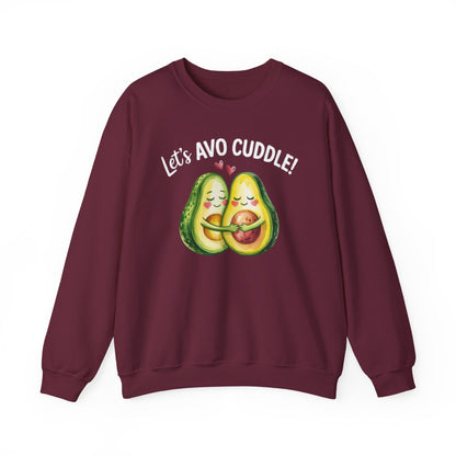 Let's Avo Cuddle Sweatshirt | Cute Avocado Crewneck for Couples | Cozy Matching Gift | Anniversary Gift | Cute Date Night Sweater