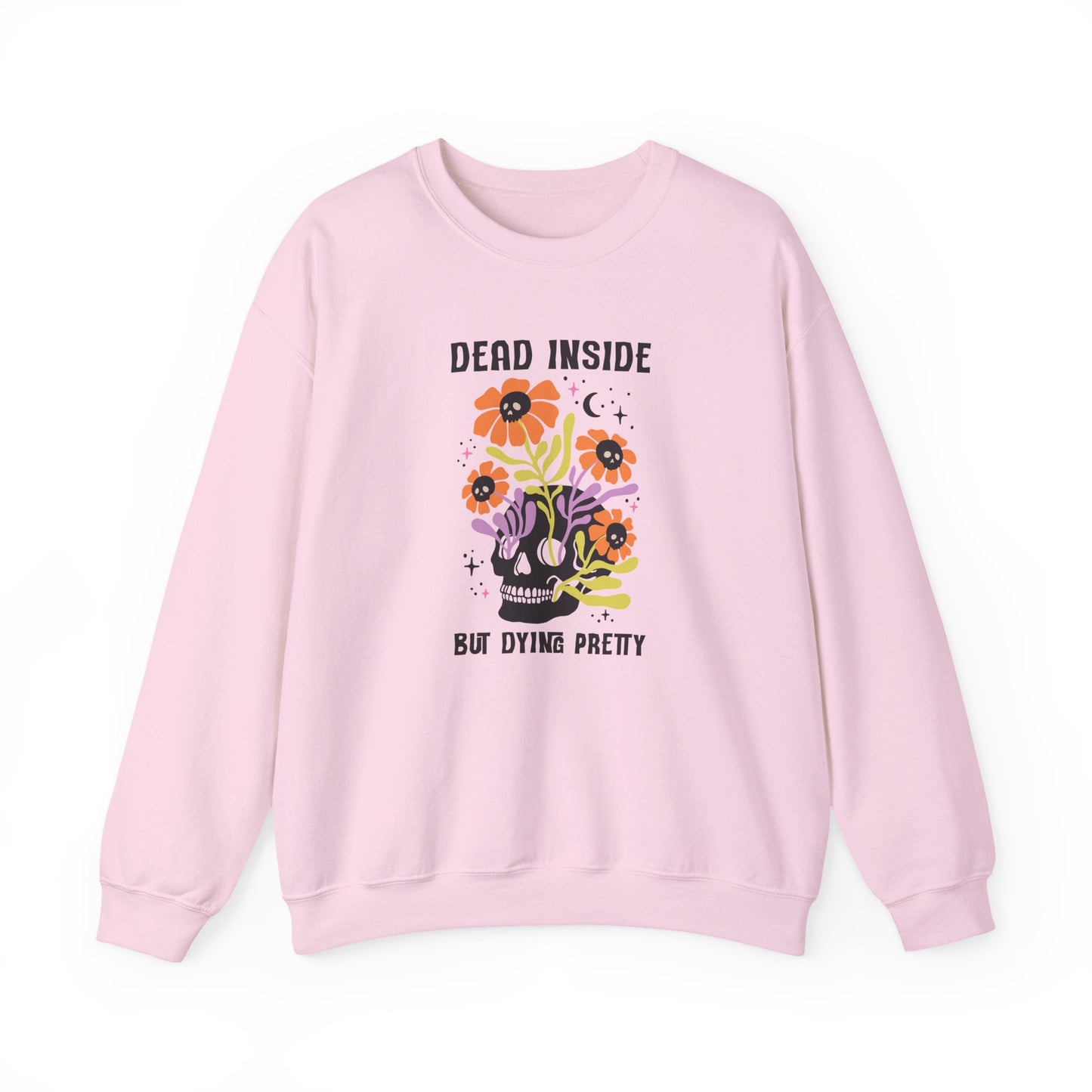 Whimsical Skull Sweatshirt, Cozy Gothic Sweatshirt, Funny Graphic Crewneck, Edgy Gift for Her, Casual Fall Fashion