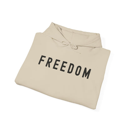 Freedom Statement Hoodie, Cozy Unisex Sweatshirt, Perfect Gift for Minimalism Lovers, Casual Style, Comfortable Layering