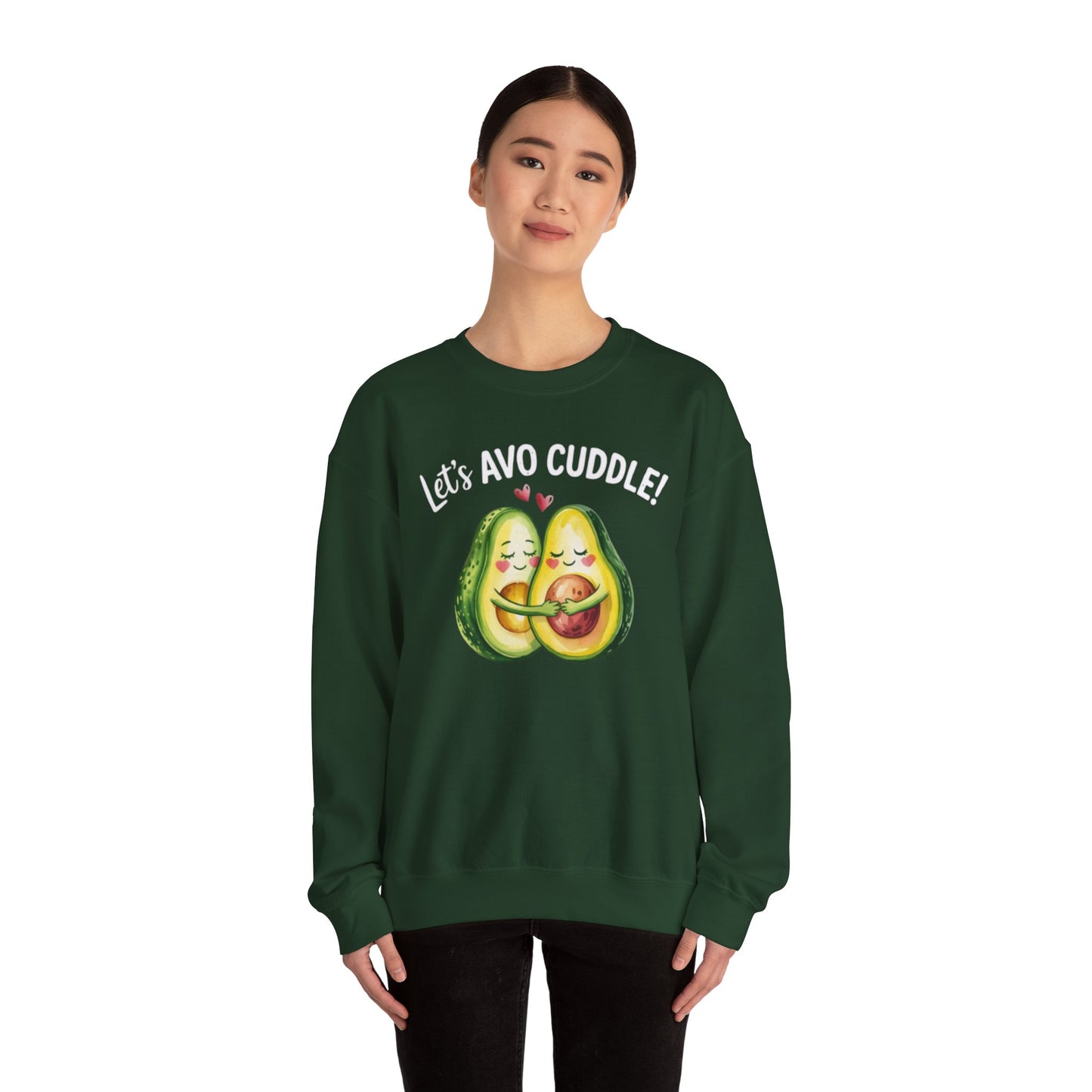 Let's Avo Cuddle Sweatshirt | Cute Avocado Crewneck for Couples | Cozy Matching Gift | Anniversary Gift | Cute Date Night Sweater