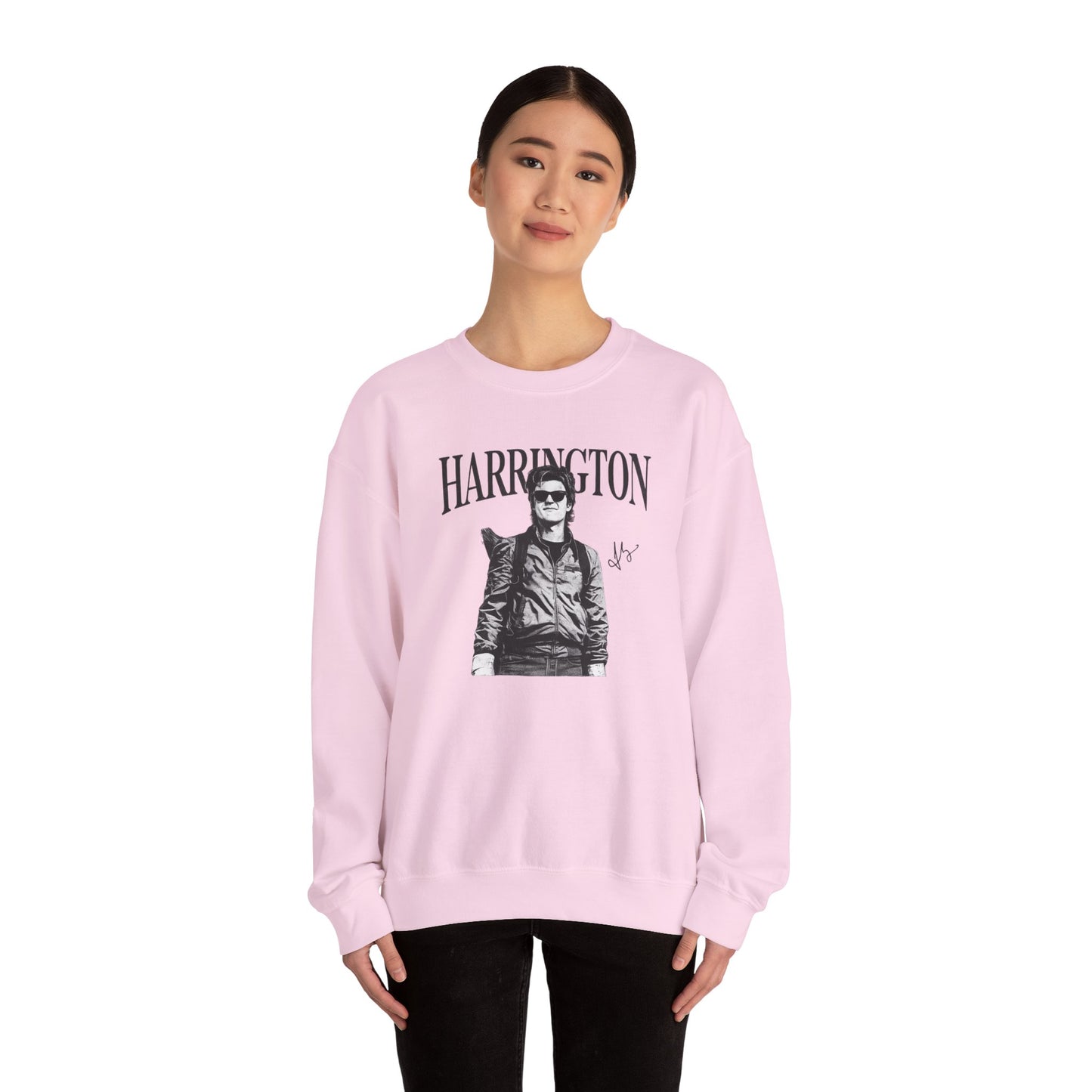 Harrington Portrait Crewneck Sweatshirt | Vintage Photo Graphic Pullover | Aesthetic Unisex Sweatshirt, Retro Streetwear Gift