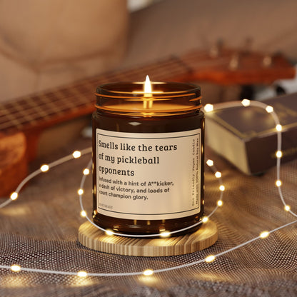 Pickleball Scented Candle - Smells like the tears of my opponents, Funny Gift, Home Decor, Athlete Gift, Unique Candle