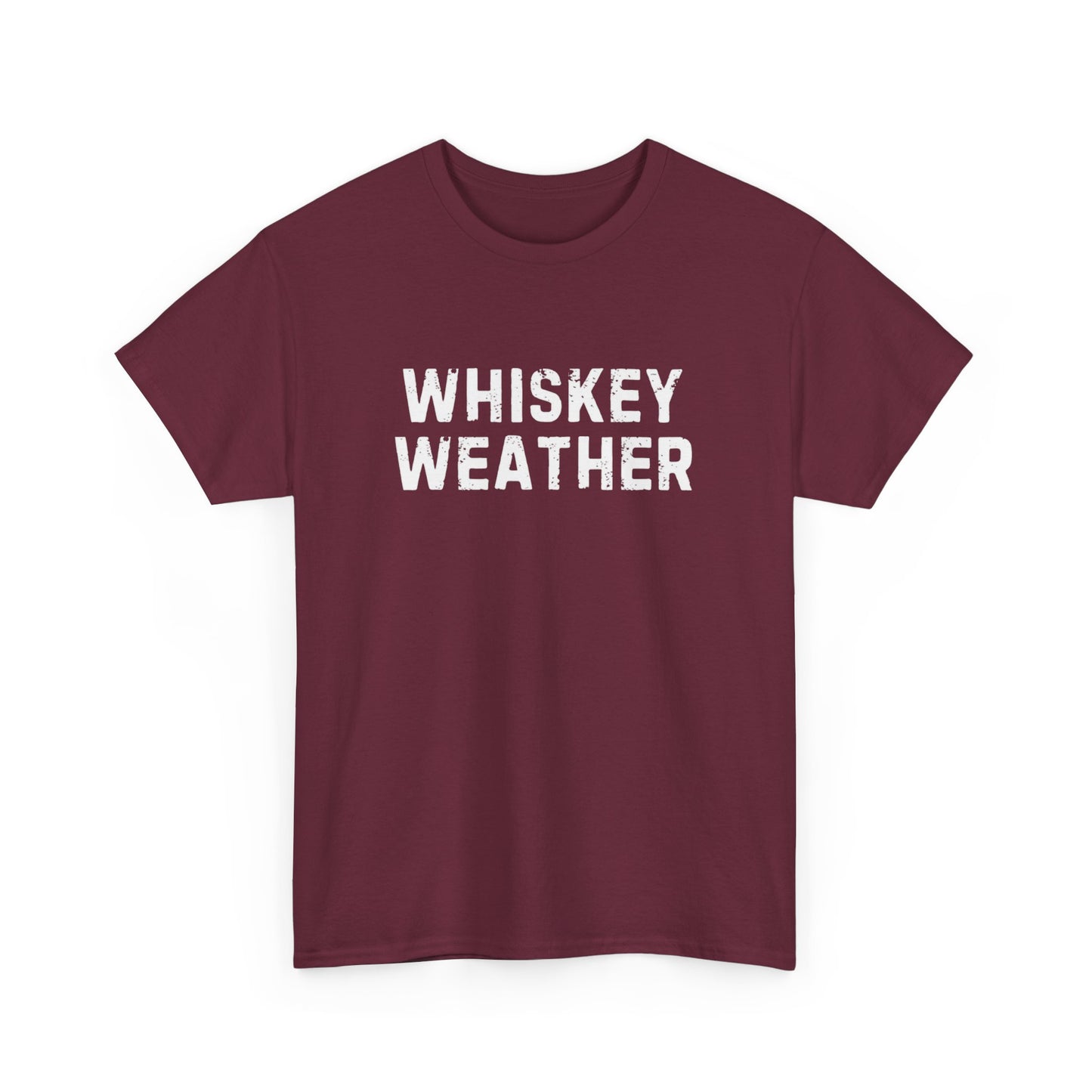 Whiskey Weather Tee, Cotton T-Shirt for Casual Outings, Gift for Beer Lovers, Cozy Fall Apparel, Perfect for Birthdays, Parties