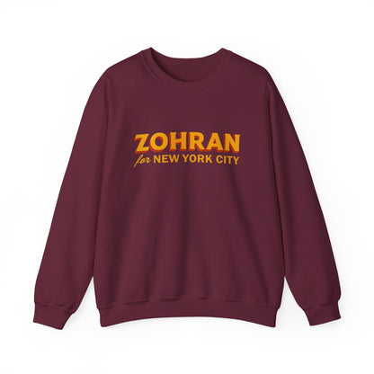 Zohran for New York City Sweatshirt, Vintage NYC Crewneck, Political Graphic Pullover, City Pride Gift | Urban Streetwear