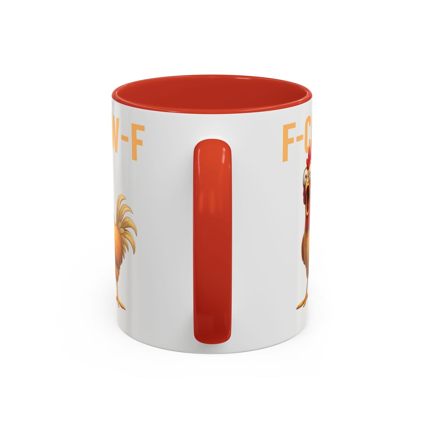Funny Rooster Mug F-CAW-F Chicken Coffee Mug, Adult Humor Farm Animal Cup, Chicken Meme Mug, Gag Gift 11oz 15oz