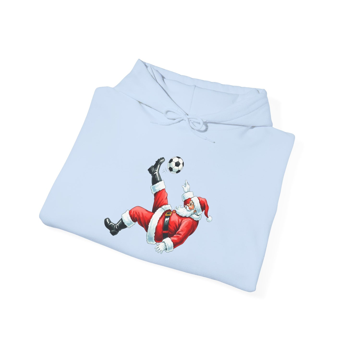 Santa Soccer Hoodie, Christmas Sportswear, Holiday Gift, Winter Fashion, Cozy Sweatshirt, Festive Apparel, Football Lover