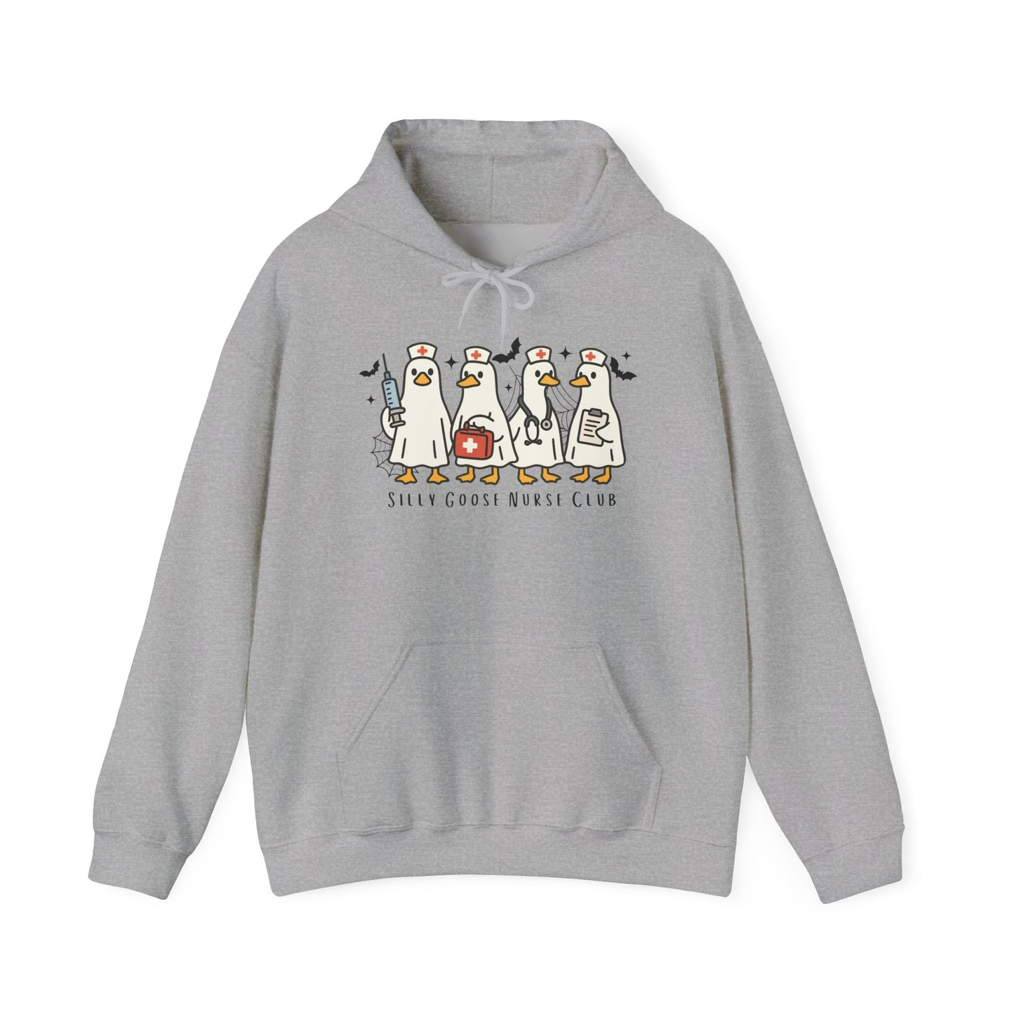 Silly Goose Nurse Hoodie - Unisex Heavy Blend Sweatshirt, Funny Gift for Friends, Cozy Casual Wear, Perfect for Birthdays, Celebrations