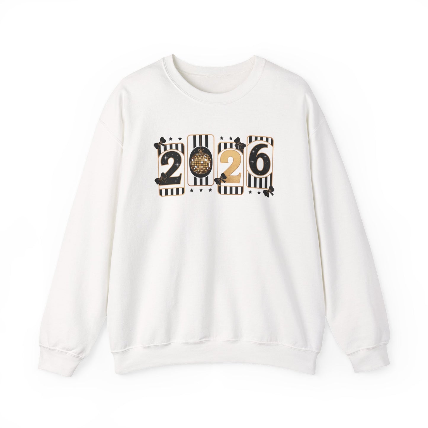 2026 New Year Sweatshirt, Black & Gold New Years Crewneck, Happy New Year 2026 Shirt, Retro Party Sweatshirt, Womens New Year Gift