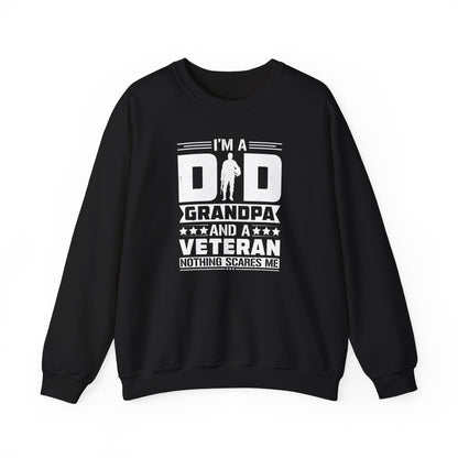 Veteran Grandpa  Cozy Casual Wear Sweatshirt, Father's Day Gift, Military Tribute, Proud Grandpa, Gift for Veteran's Grandpa, Military Pride