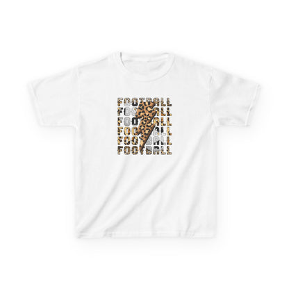 Leopard Lightning Football Kids T-Shirt, Youth Football Graphic Tee, Bold Game Day Shirt for Boys and Girls, Football world Cup  2026 shirt