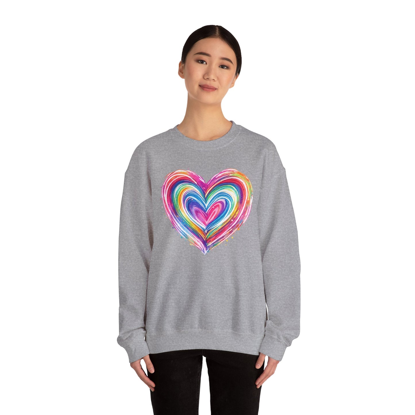 Comfort Colors Cute Heart SweatShirt, Brushstroke Heart , Valentine Gift, Womens Love Sweater, Anniversary Day , Coquette Valentine Tee
