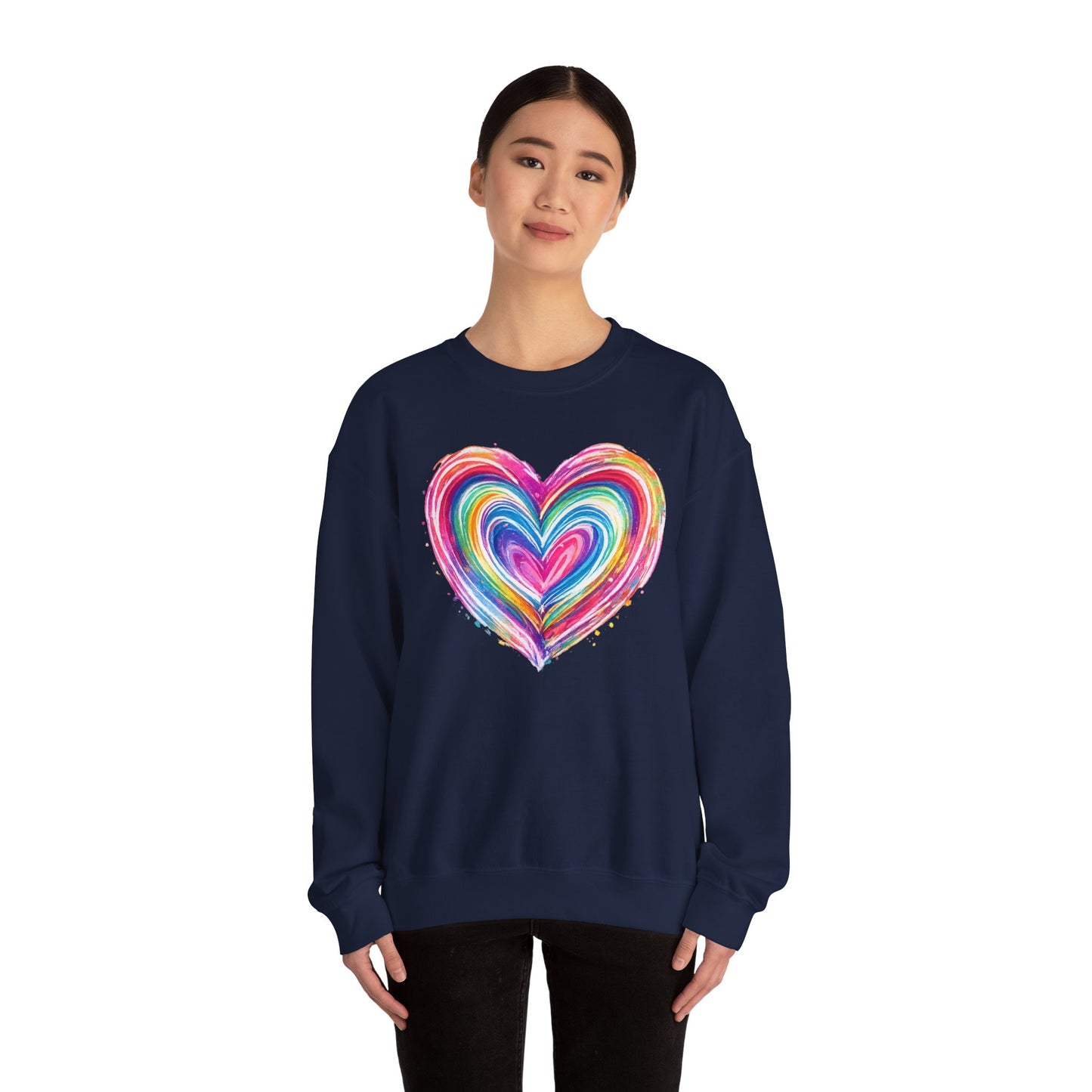 Comfort Colors Cute Heart SweatShirt, Brushstroke Heart , Valentine Gift, Womens Love Sweater, Anniversary Day , Coquette Valentine Tee
