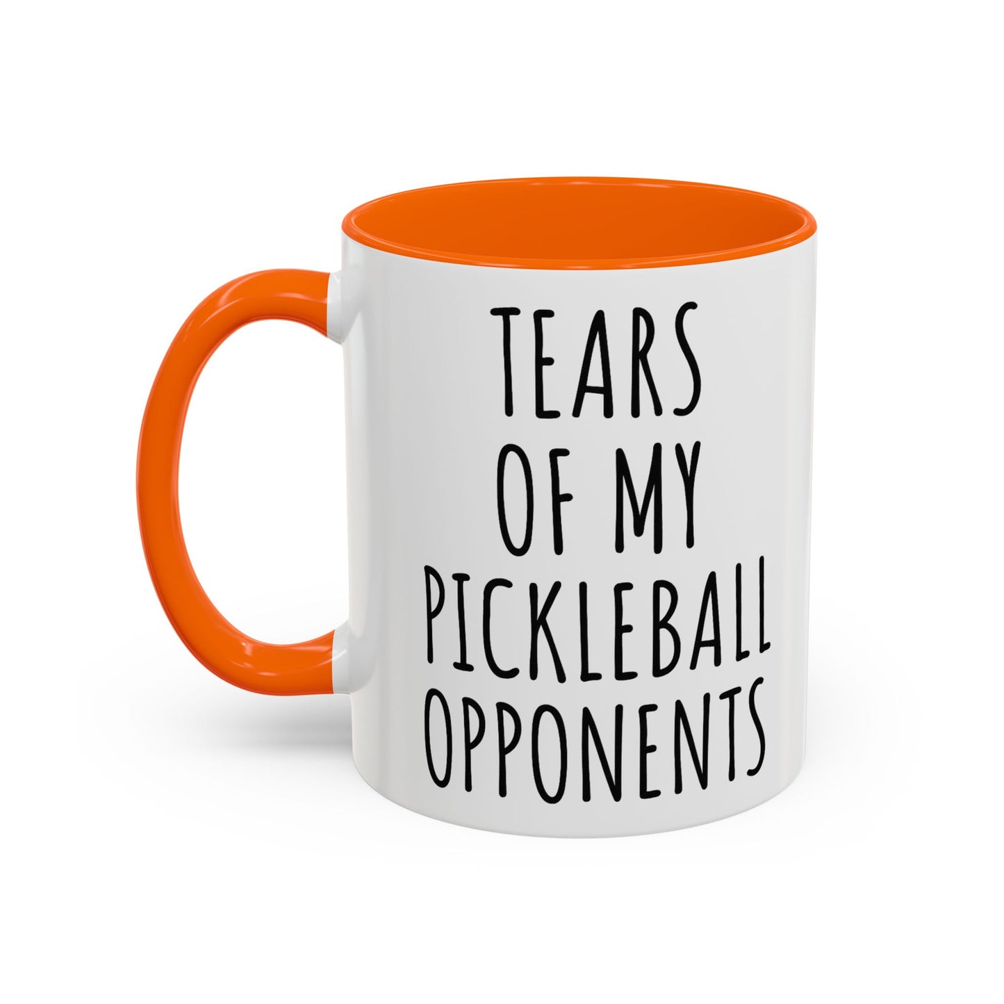 Tears of My Pickleball Opponents Mug, Funny Pickleball Gift for Players, Grandma & Grandpa | 11oz 15oz Ceramic Accent Coffee Cup