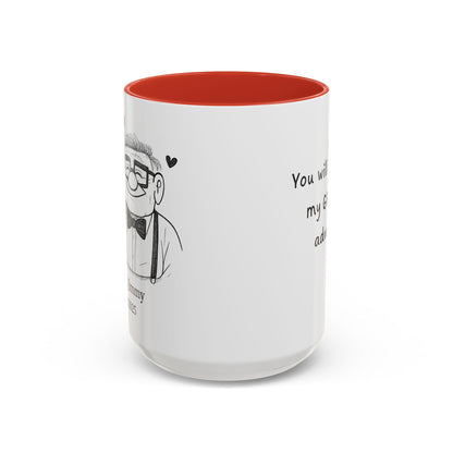 You're My Greatest Adventure Coffee Cup, Custom Line Drawing Couple Mug, Anniversary Gift For Husband Wife, Engagement Gift, Valentine's Day