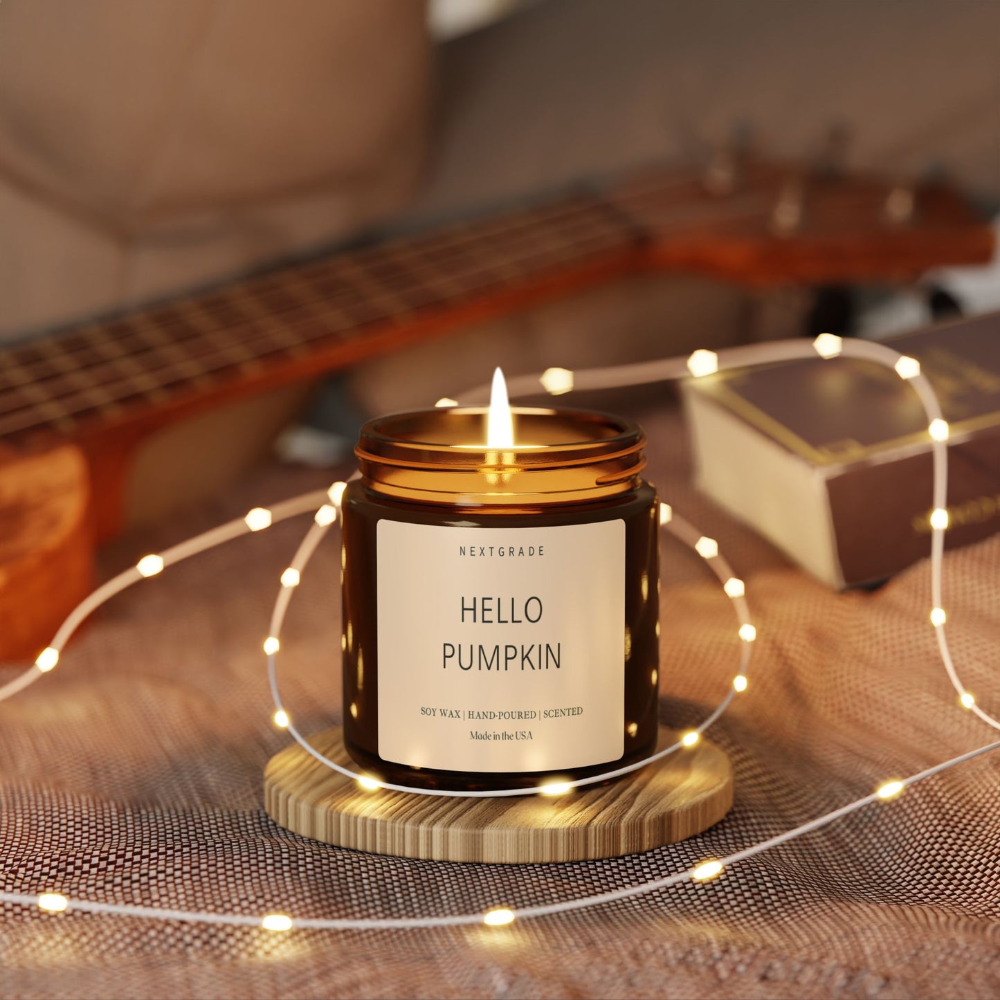Pumpkin Scented Soy Candle | Fall Decor, Gift for Her, Halloween Candle, Halloween Gift, Cozy Aromatherapy, Eco-Friendly, Home Fragrance
