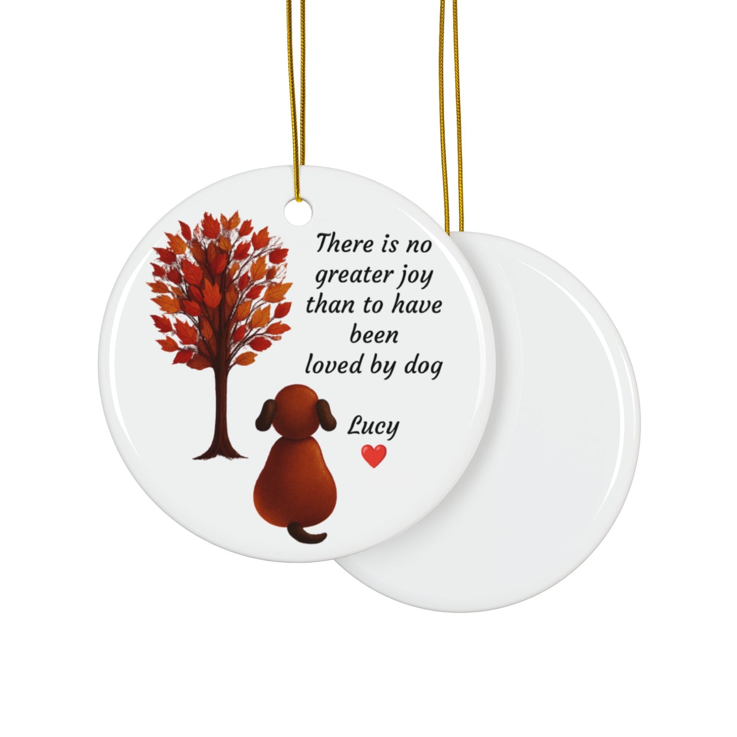 Personalized Decorative Ceramic Ornaments, Heartfelt Pet Memorial, Dog Lover Gift, Unique Holiday Decorations, Custom Keepsake Ornaments