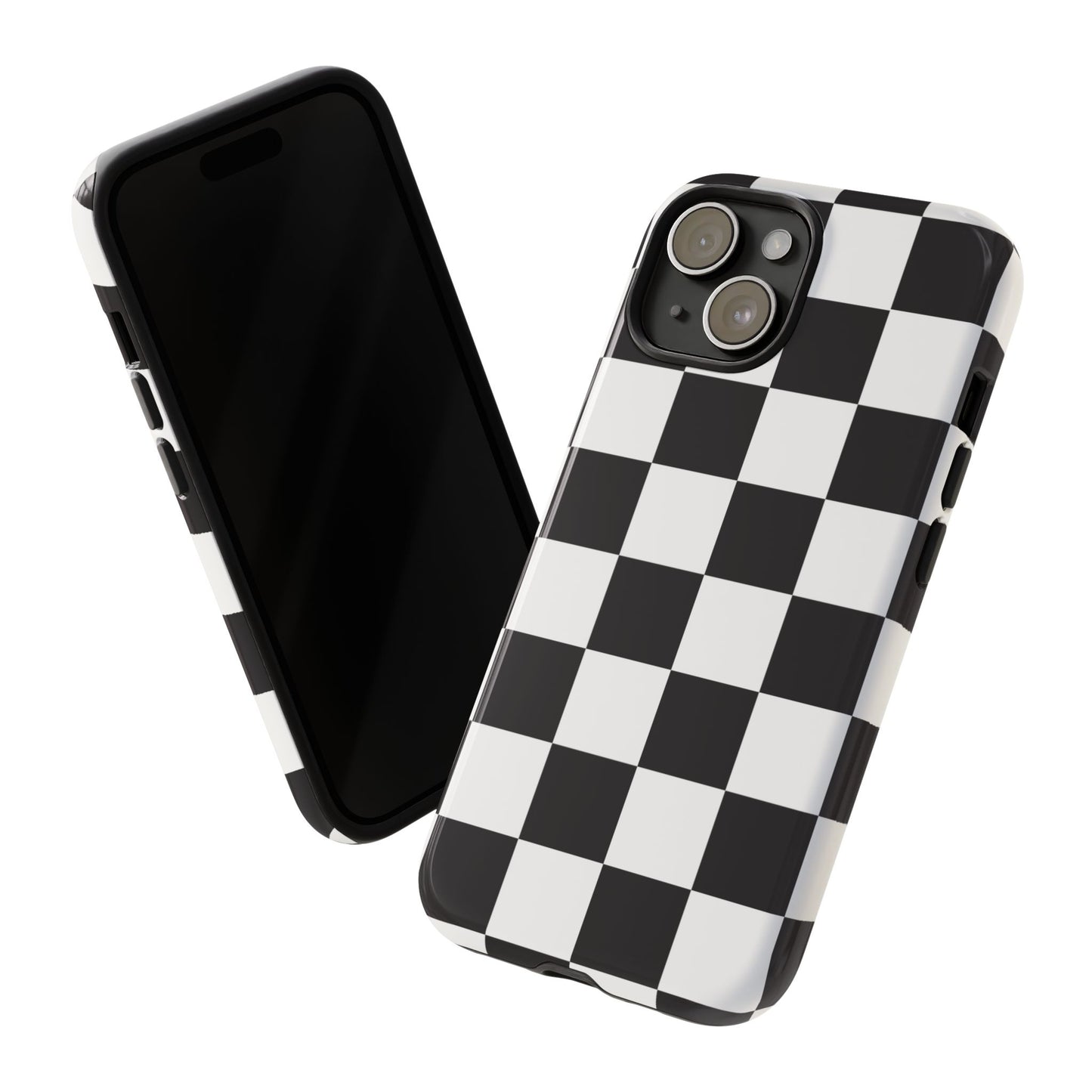 Black and White Checker iPhone Case, Stylish iPhone Cover for Teens, Holiday Gift, Unique Mobile Accessories, Tough Protection