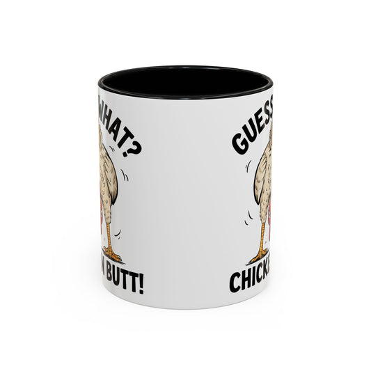 Funny Chicken Mug, Guess What? Chicken Butt! Coffee Mug, Farm Humor Mug, Rooster Joke Cup, Gift for Chicken Lovers, Gag Gift Mug