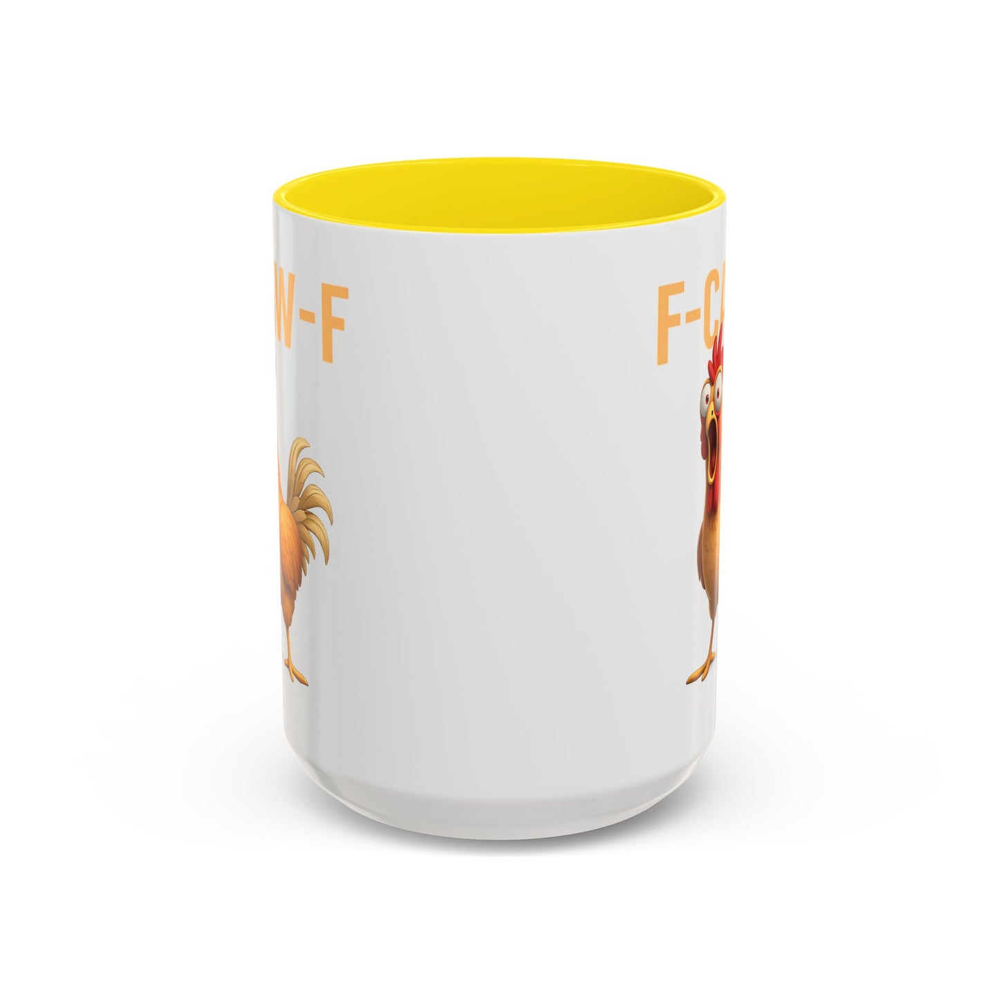 Funny Rooster Mug F-CAW-F Chicken Coffee Mug, Adult Humor Farm Animal Cup, Chicken Meme Mug, Gag Gift 11oz 15oz
