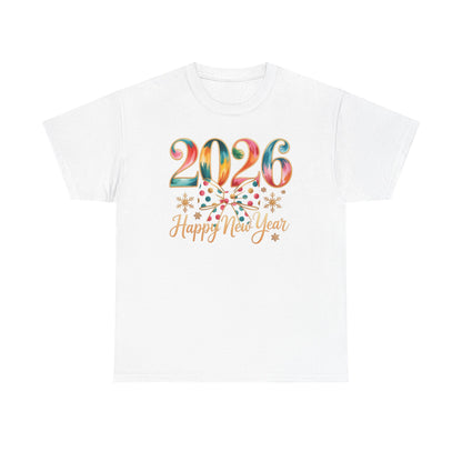 2026 Happy New Year Shirt, Colorful Bow New Year Tee, New Year Outfit, Cute NYE Party T-Shirt, 2026 Celebration Graphic Tee, New Year Gift
