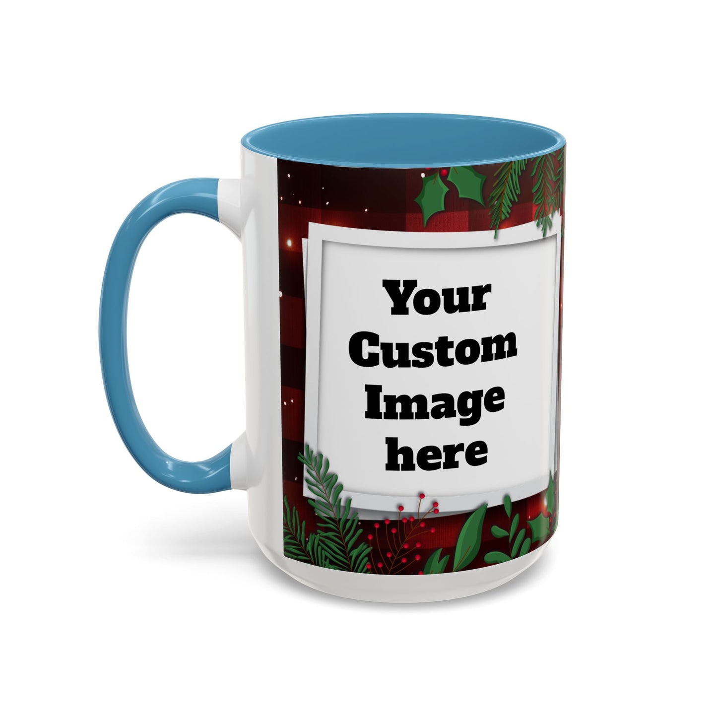 Personalized  Merry Christmas Accent Coffee Mug, Holiday Gift, Xmas Decor, Festive Beverage Cup, Custom Holiday Mug